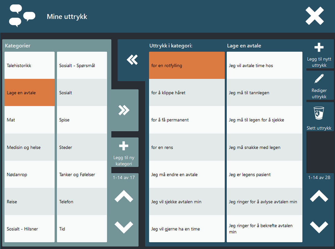 Tobii Dynavox Communicator 5 med fraser
