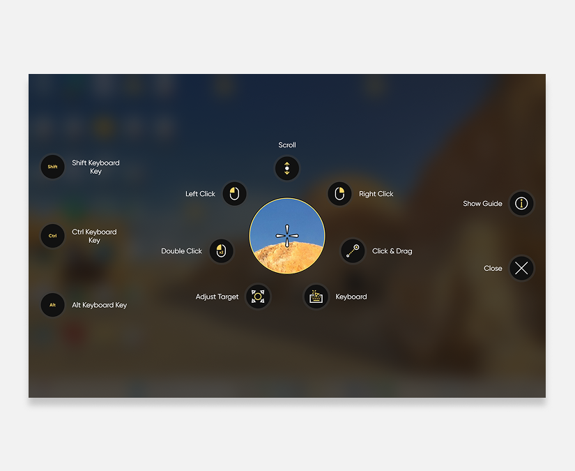 Tobii Dynavox TD Control Interaksjonsmeny