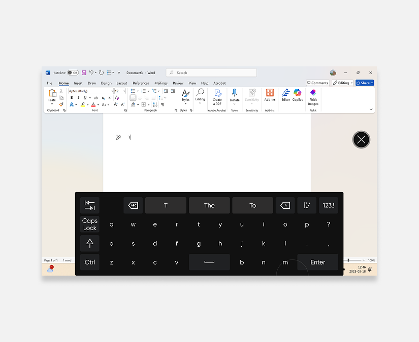 Tobii Dynavox TD Control Word-dokument