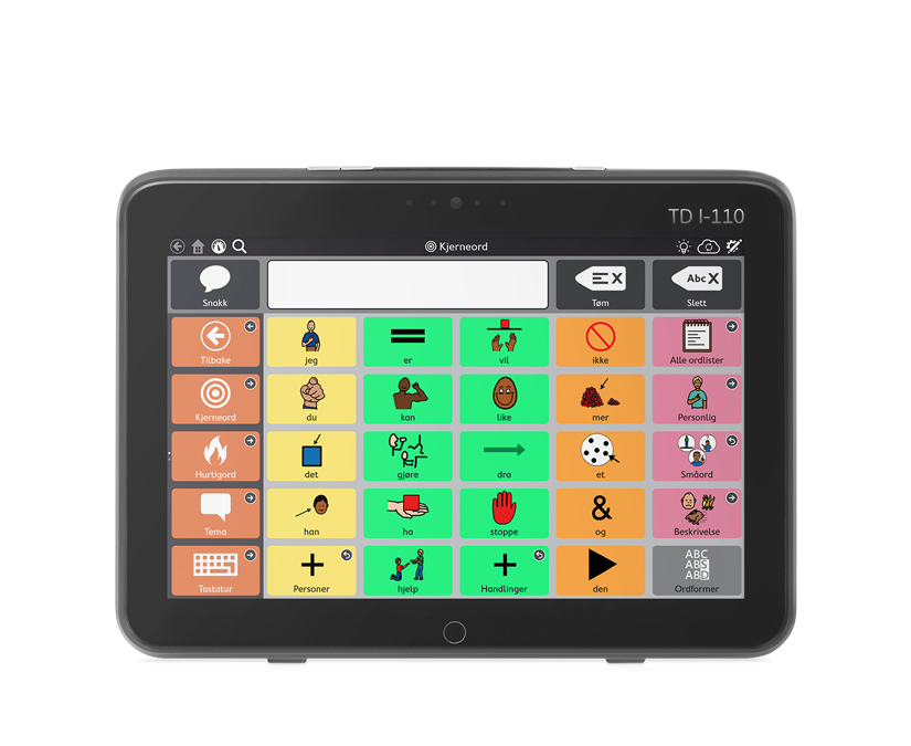 Tobii Dynavox TD I-110-talemaskin med TD Snap ASK-app