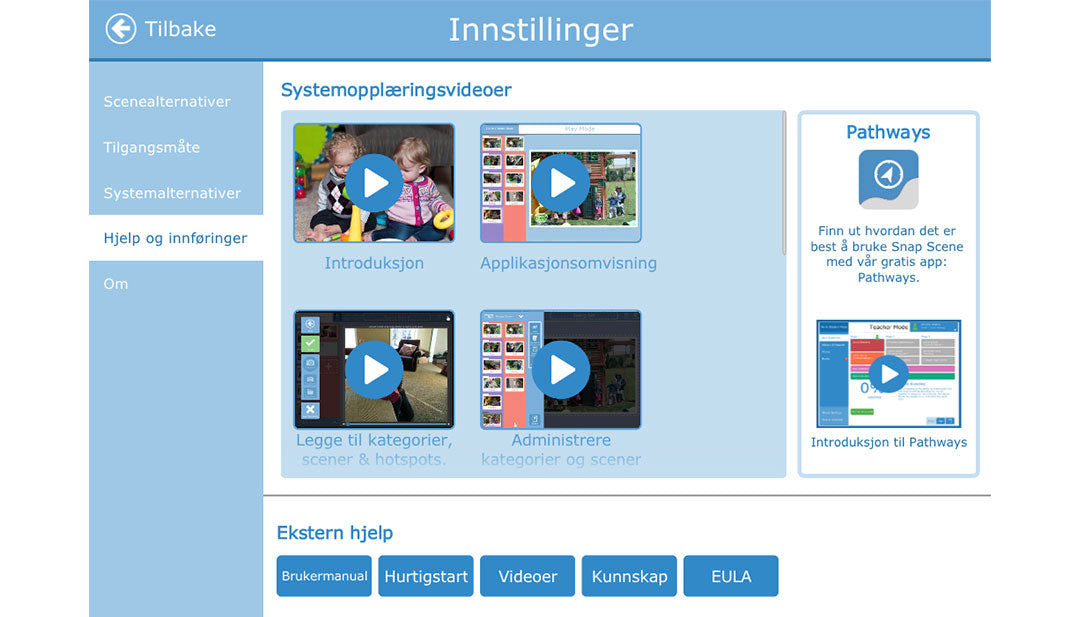 Skjermbilde av veiledningsvideoer for Snap Scene