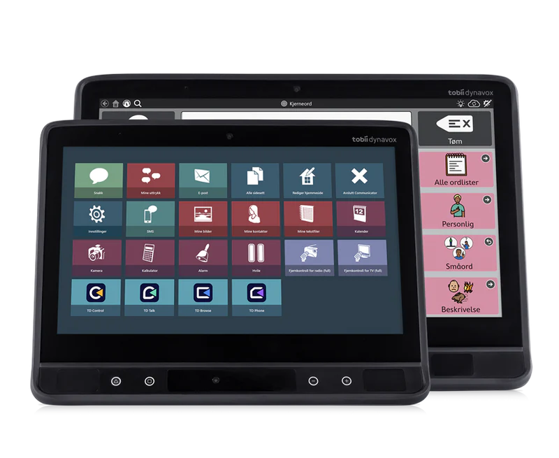 Tobii Dynavox TD I-serien TD I-13 og TD I-16 talegenererende enheter side om side