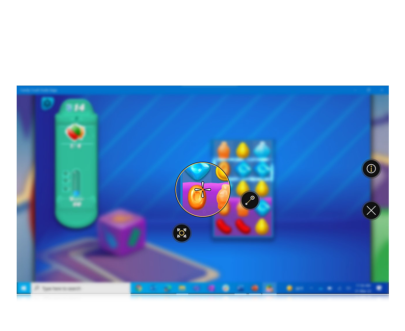 Tobii Dynavox TD Control brukes til å spille Candy Crush