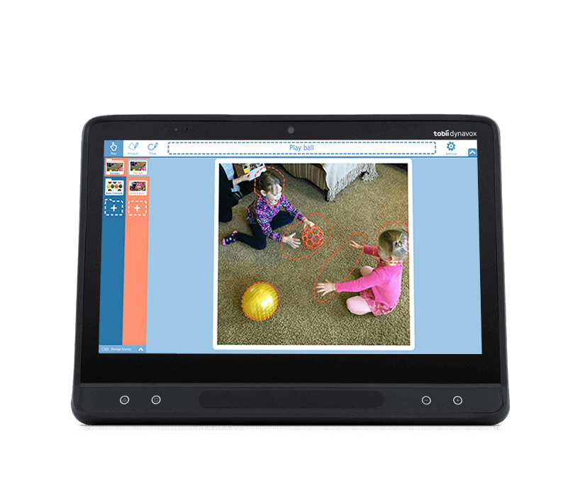 Tobii Dynavox Snap Scene vist på en I-Series-enhet